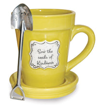 Load image into Gallery viewer, Mug Gift Set - Flower Pot Mug &amp; Stainless Spade Spoon (Scripture Verse)
