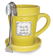 Load image into Gallery viewer, Mug Gift Set - Flower Pot Mug & Stainless Spade Spoon (Scripture Verse)