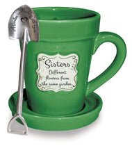 Load image into Gallery viewer, Mug Gift Set - Flower Pot Mug & Stainless Spade Spoon (Scripture Verse)