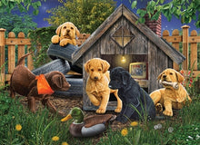 Load image into Gallery viewer, Cobble Hill 1000pc &quot;In the Doghouse&quot; Puzzle
