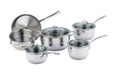 Load image into Gallery viewer, Meyer Nouvelle - Stainless Steel 10 Pcs Pots and Pan Set
