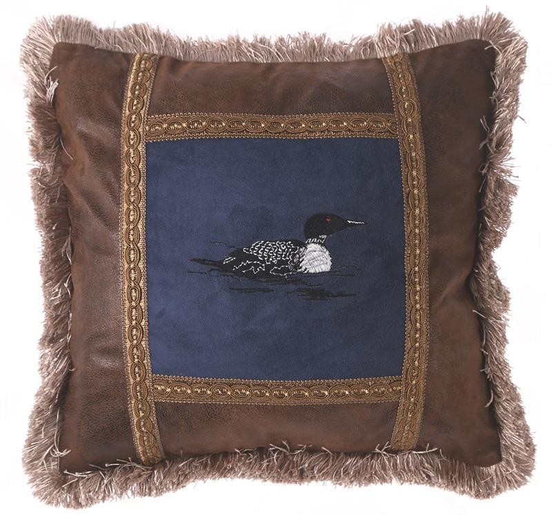 Carstens - Faux Leather Throw Pillow - Loon