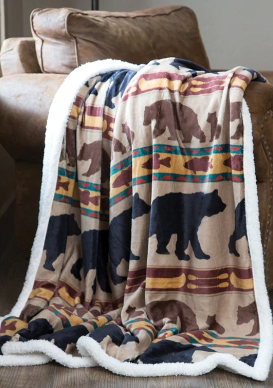 Carstens - Sherpa Throw Blanket - Bear Family