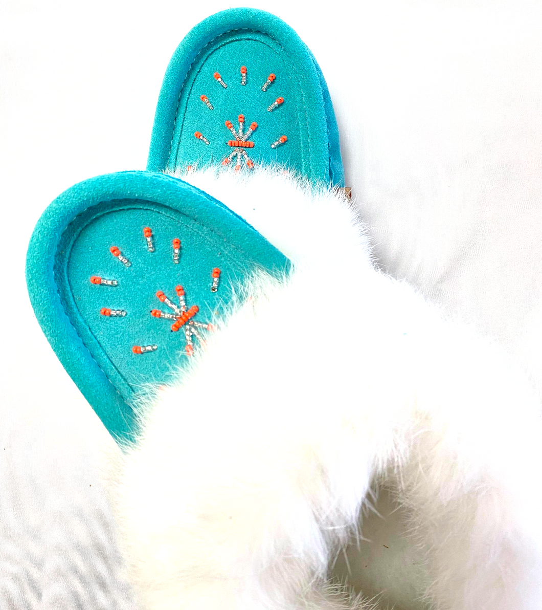 Laurentian Chief Women's Moccasins - Turquoise Suede