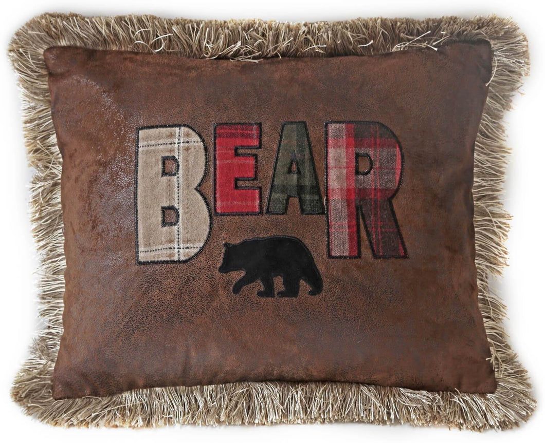 Carstens - Faux Leather Throw Pillow - Bear