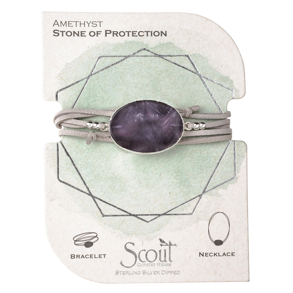 Scout Curated Wears - Suede Gemstone Bracelet/Necklace Wrap