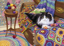 Load image into Gallery viewer, Cobble Hill 1000pc &quot;Comfy Cat&quot; Puzzle

