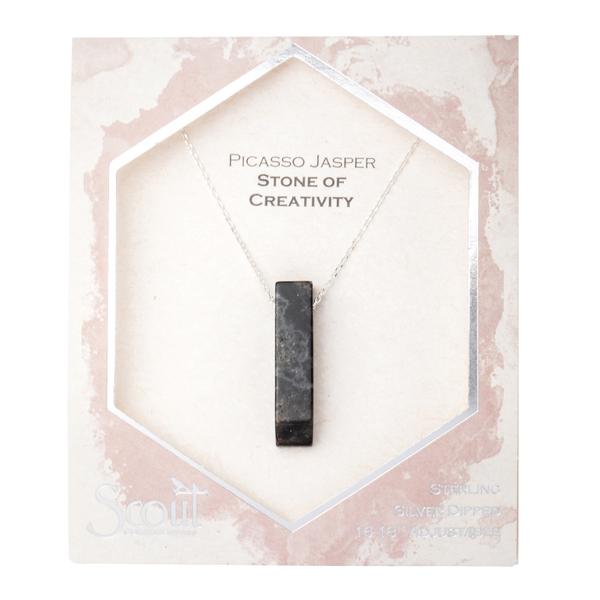 Scout Curated Wears - Stone Point Necklace - Picasso Jasper