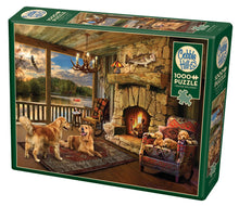 Load image into Gallery viewer, Cobble Hill 1000pc &quot;Lakeside Cabin&quot; Puzzle
