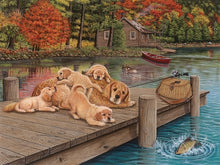 Load image into Gallery viewer, Cobble Hill 275pc &quot;Lazy Day on the Dock&quot; Puzzle
