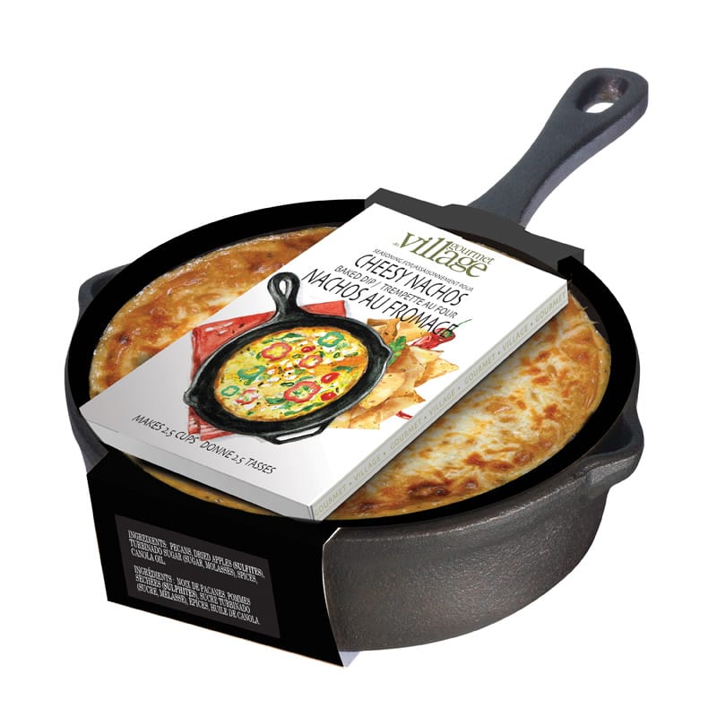 Gourmet du Village - Cast Iron Skillet with Cheesy Nacho Dip