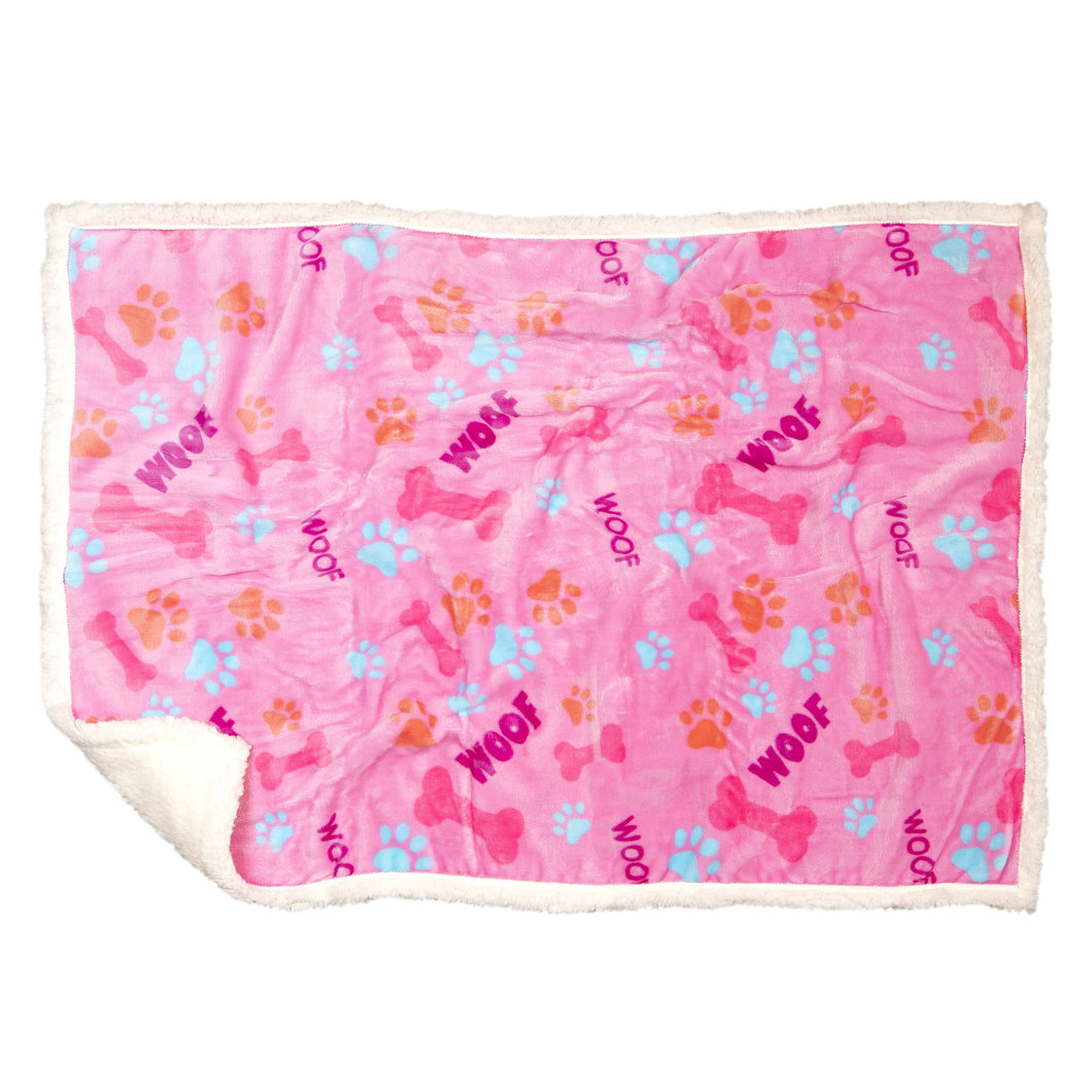 Carstens - Dog Blanket - Pink Woof
