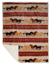 Load image into Gallery viewer, Carstens - Sherpa Throw Blanket - Running Horse
