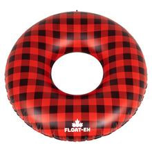 Load image into Gallery viewer, Float-Eh Buffalo Plaid Tube (Red Retro) Inflatable Pool and Lake Float
