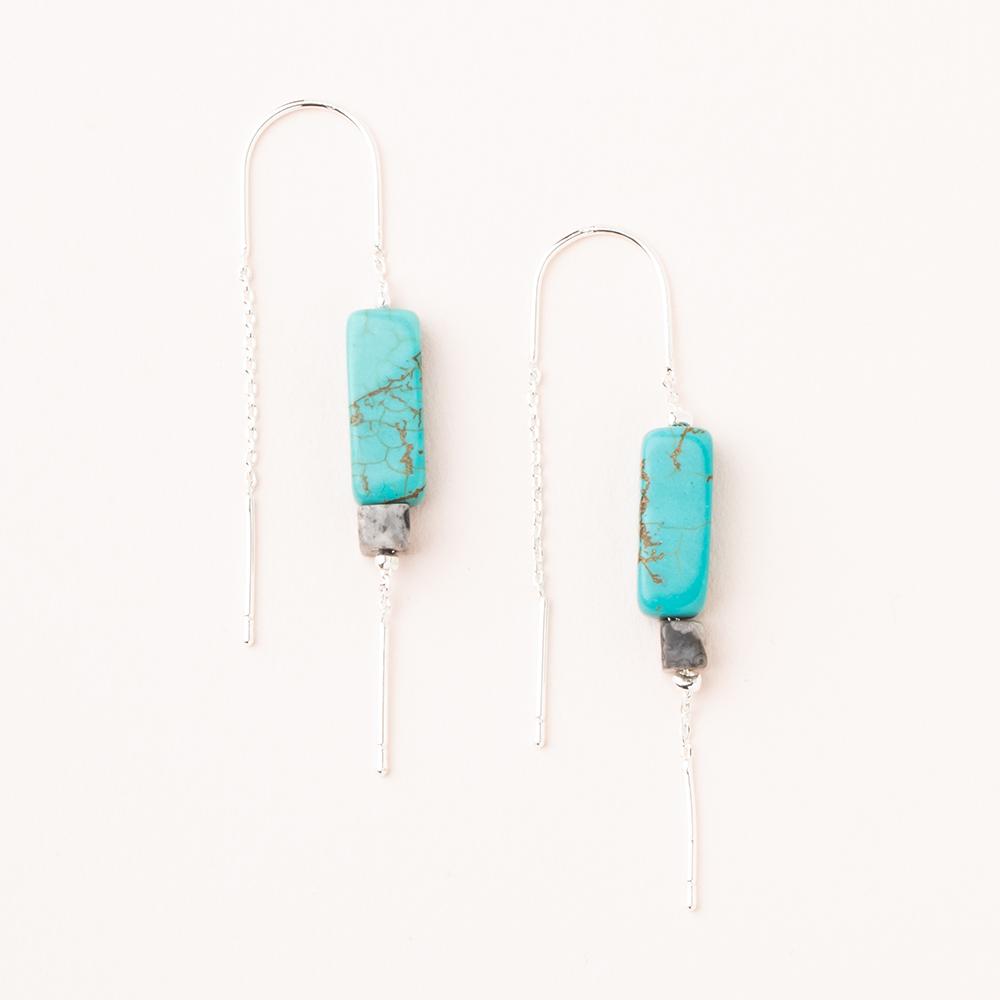 Scout Curated Wears - Rectangle Gemstone Stone Earrings