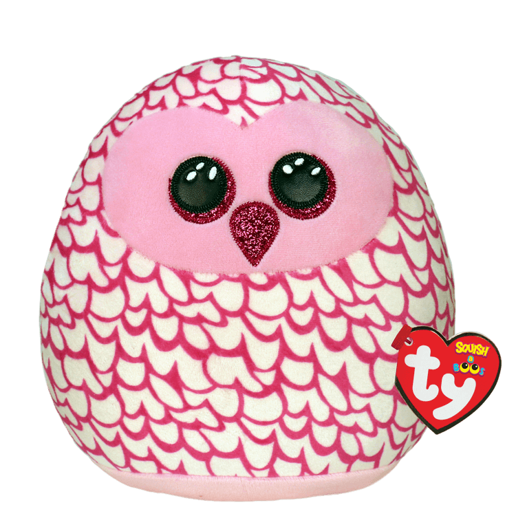 TY Squish A Boo - Pinky - Pink Owl
