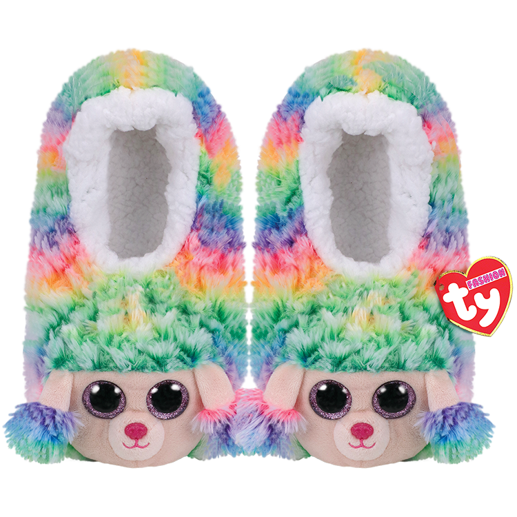 TY Slippers - Rainbow - Poodle